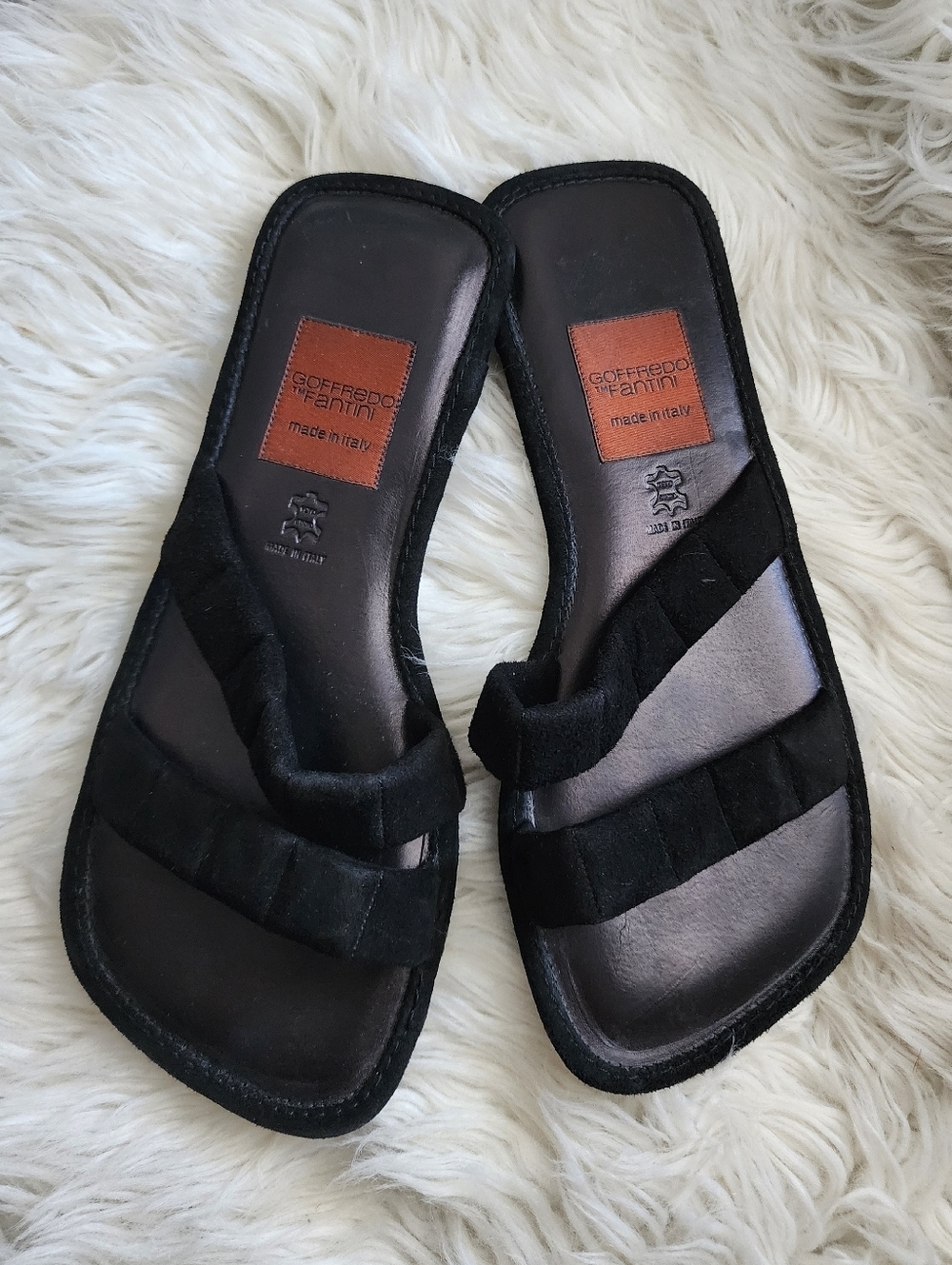 GEOFFREDO FANTINI LEATHER SANDALS MADE  IN ITALY SZ 37 6.5